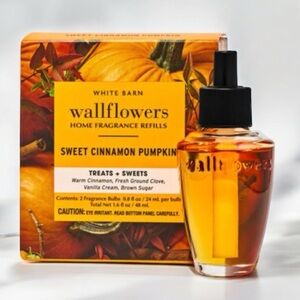 Bath & Body Works Wallflowers Refill Sweet Cinnamon Pumpkin Refills 2 Pack NWT